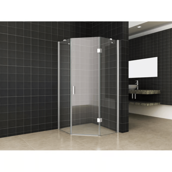 Saniselect Shower cabin pentagonal 100x100x200 cm Nanoglass