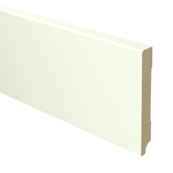 MDF Moderne plint 120x15 wit voorgelakt RAL 9010